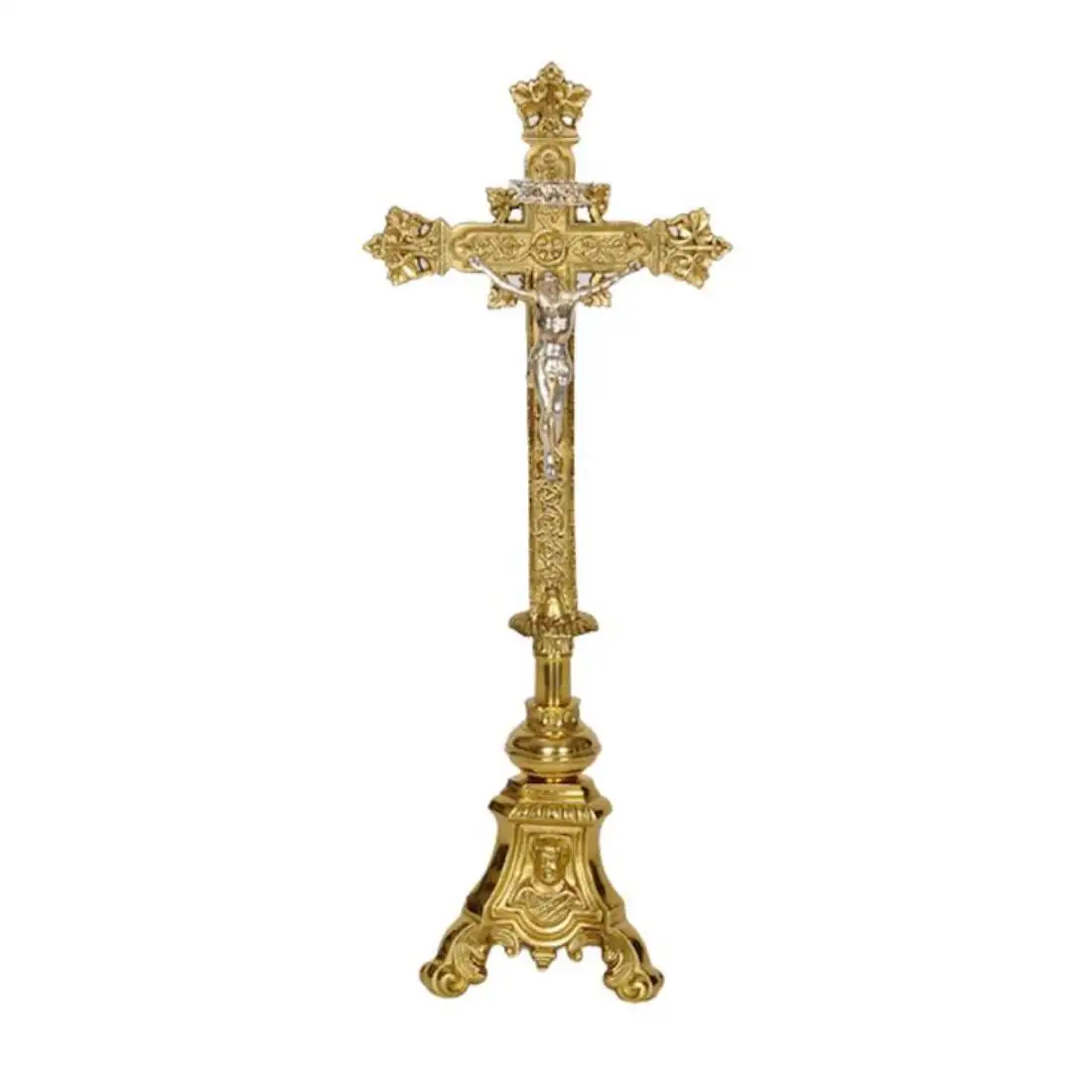 Aspetto lussuoso altare decorativo per matrimonio per cristiani servizi religiosi che vendono caldo altare della chiesa e costo di vendita del crocifisso in ottone