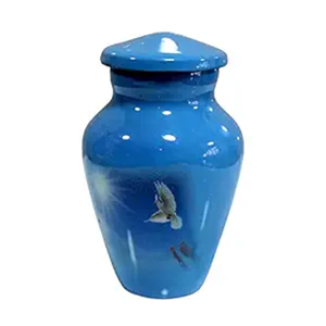 Aluminum Handcrafted Modern Design Funeral Cremation Urns For Human Ashes With Enamel Regular Size for Wholesale Suppliers - Product Image 2