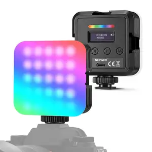 CRI 97+ RGB Video Light 2500K~8500K professional Photographer Studio Light with 3 Cold Shoe and Diffuser