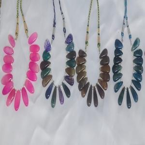 Collier en cristal naturel, mélange de couleurs, vente en gros de pierres précieuses, collier de perles en œil de tigre, très vendu, belle qualité supérieure - Product Image 2