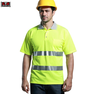 Custom Men High Visibility Polo T Shirts Hi Viz Vis Reflective <b>Outdoor</b> <b>Safety</b> Breathable Worker Wear Polo Shirt - Product Image 5