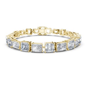 Bracelet tennis en moissanite taille radiant 13,44 TCW, en argent sterling 925 plaqué rhodium, bijoux de luxe pour mariée, 6,5 pouces - Product Image 2