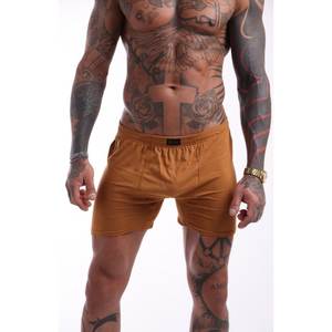 Calzoncillos Bóxer para Hombre, 100% Algodón, Color Mostaza, Transpirables, Suaves, Cómodos, Cintura Elástica, Tallas 48-66 - Product Image 1