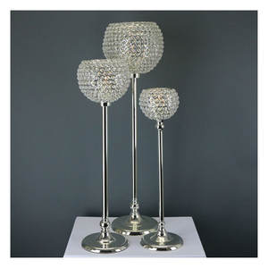 Mesa DE BODA decorativa de cristal de lujo para el hogar, centro de mesa, comedor, habitación de invitados y lámpara de sala de estar, acabado recubierto de plata - Product Image 2