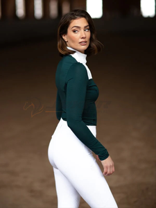 Camisas de equitación para mujer diseñadas con un ajuste elegante y tela duradera para una comodidad duradera y una Elegante ropa de espectáculo ecuestre - Product Image 5