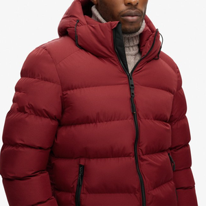 Chaqueta de Invierno Unisex para Exteriores con Capucha Reversible, Transpirable, de Secado Rápido, Rellena de Algodón, Cuello Alto, Cierre de Cremallera de Lona - Product Image 3