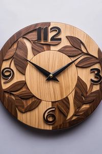 SMART CUSTOMIZED WOODEN WALL CLOCK FOR ELEGANT HOME DECOR MODERN Bamboo <b>Body</b> with Natural Rosh for Wedding Occasions - Product Image 2