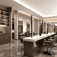 Meubles de salon, chaise de coiffure, présentoir LED, présentoir de meubles d'extérieur, présentoir de parfums, vitrine personnalisée pour maquillage et ongles