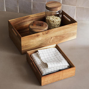 Bandejas de almacenamiento para cocina y decoración del hogar bandeja de madera natural sostenible ecológica de fábrica - Product Image 5