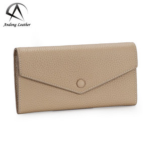 Cartera Corta Unisex de Cuero Vacuno, Cartera de Cuero Genuino con RFID, Estilo Vintage, Gran Capacidad, Tipo Sobre, Delgada, para Teléfono - Product Image 1