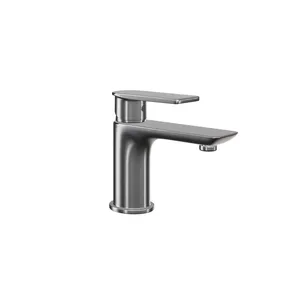 Grifo monomando para lavabo HERA 8201 color Gun Metal, grifo de baño de diseño moderno para una estética contemporánea. - Product Image 4
