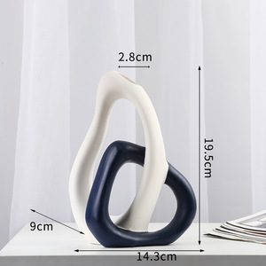 แจกันดอกไม้เซรามิกสีขาวที่น่าตื่นตาตื่นใจสำหรับตกแต่งบ้านเพื่อบรรยากาศที่สวยงาม - Product Image 3