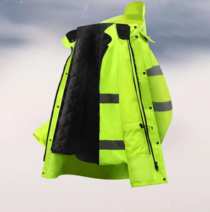 Chaqueta de Seguridad con Reflectante Segmentado, Impermeable, de Alta Visibilidad, Larga y Delgada, Estilo Urbano - Product Image 5