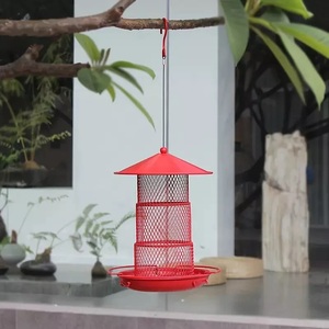 Mangeoire de volière en métal classique: Spot à manger élégant pour les oiseaux Mangeoire à oiseaux en acier durable Solution robuste pour les visiteurs à plumes - Product Image 5