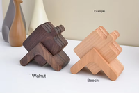 Petit support classique en bois massif de noyer pour sous-verres, set de dessous de plat antidérapants, tapis de table isolants thermiquement, pour rangement et usage général