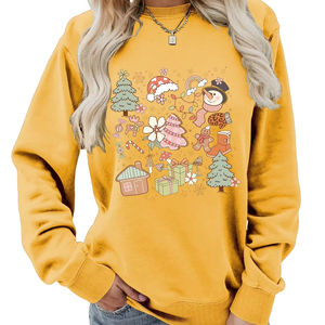 Camisas informales transpirables antiarrugas 2025 personalizadas, sudaderas con capucha de algodón 100% de alta calidad para mujer, sudaderas elegantes con estampado 3D - Product Image 4