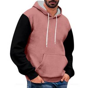 Sweats à capuche pour hommes, uni, manches longues, cordon de serrage, vêtements décontractés d'automne, polyester/coton - Product Image 4