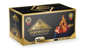 Coco Gold Charcoal by Merades de Indonesia Experiencia tradicional de Shisha ecológica con bajo aroma natural de ceniza en Omán - Product Image 6