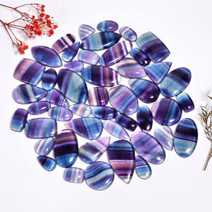 Belle Fluorite Naturelle Quartz Cabochon de Pierres Précieuses en Vrac Fabrication de Bijoux Fine Wholesale Lot Mix Shape - Product Image 3