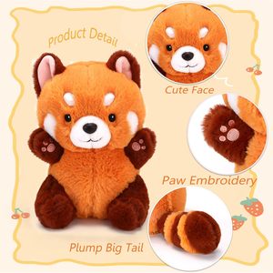 Bán buôn nóng bán Dễ Thương Kawaii 25cm gấu trúc đỏ siêu mềm sang trọng thân thiện với môi PP bông đầy tùy chỉnh Thú nhồi bông đồ chơi - Product Image 4