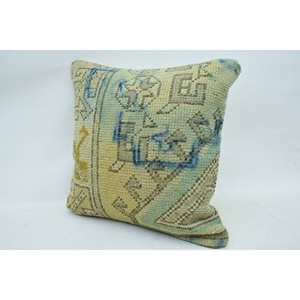 Beige 18x18 Inch Kantha <b>Patchwork</b> Wool Pillow Luxury Vintage Square Design for Living Room <b>Bedding</b> Woven Technique - Product Image 3