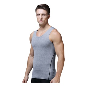 Ropa deportiva al por mayor, camiseta sin mangas de gimnasio de corte profundo, camiseta sin mangas con dobladillo curvo, camiseta sin mangas para hombre, Sisa en blanco 2024 - Product Image 1