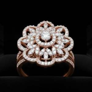 แหวนเพชรทองคำขาว 14K รุ่นวินเทจ ดีไซน์ดอกไม้ ประดับเพชรแบบกรงเล็บ ชุบโรเดียม เหมาะสำหรับงานแต่งงาน งานหมั้น หรืองานเลี้ยง - Product Image 4