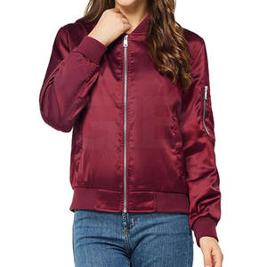 <b>Women</b> Bomber <b>Jacket</b> OEM Custom Logo Modern Fit Windproof <b>Lightweight</b> Zip Front Fashion Outerwear Street Style Wholesale Supplier - Product Image 6