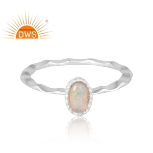 แหวนพลอยโอปอลจากเอธิโอเปียนสีเงินสเตอร์ลิงตามธรรมชาติเครื่องประดับออกแบบได้ตามต้องการของขวัญสำหรับผู้หญิงสำหรับเธอ - Product Image 3