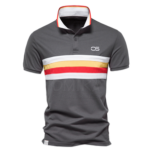 เสื้อโปโลแขนสั้นสำหรับผู้ชายเสื้อยืดออกแบบเองล่าสุดผ้าถัก - Product Image 1