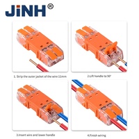 Connecteur à levier à connexion rapide pour bornier à ressort transparent réutilisable pour câblage rapide