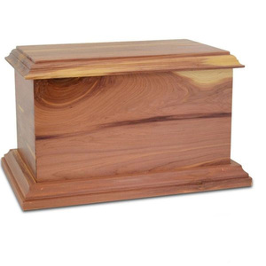 Natural Wood Finish Cremation <b>Urn</b> for Adult Human Ashes Durable Decorative Wooden Box - Product Image 4