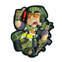 Patch tactique extérieur personnalisé en PVC caoutchouc gaufré 3D, écologique, avec logo couleur, alphabet, cœur, fleur, à coudre pour Airsoft