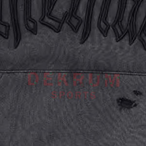 Prix de gros 2026 – Nouveaux sweats à capuche respirants brodés effet vieilli pour hommes grandes tailles en promotion - Product Image 5