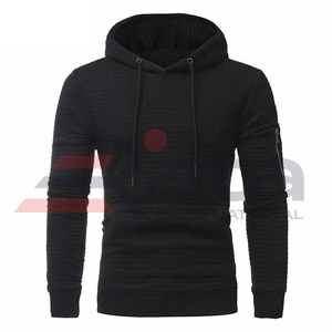 Sudadera con capucha de alta calidad para hombre, hecha en Pakistán, cómoda, informal, Top de invierno, patrón sólido en blanco y negro, gran oferta, tela de franela - Product Image 4