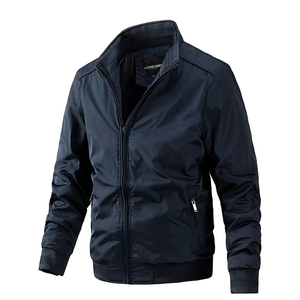 Vente en gros Vestes coupe-vent à glissière en polyester pour homme Blouson bombardier zippé en coton élasthanne de haute qualité pour homme - Product Image 1