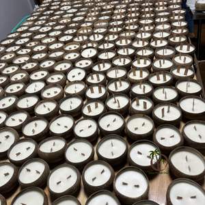 300กรัมกะลามะพร้าวและเทียนมะพร้าวกับน้ำมันหอมระเหยตะไคร้/เป็นมิตรกับสิ่งแวดล้อมและราคาดีที่สุด/เวียดนาม - Product Image 5