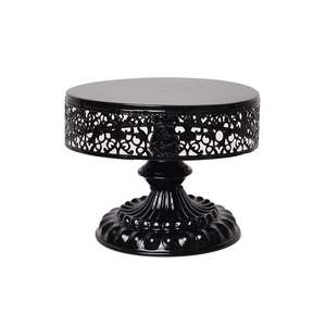 Elegante soporte de pastel de metal hecho a mano con detalles intrincados, perfecto para la decoración de la pieza central de la fiesta de exhibición de postres de boda - Product Image 1