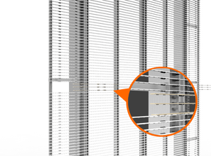 Rejilla led de pared para exteriores, rejilla de pared de construcción, media ade, 3 años de garantía - Product Image 4