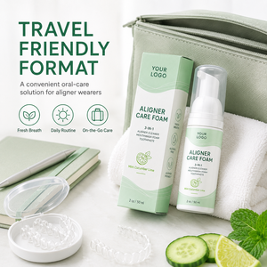 Espuma Limpiadora Bucal 3 en 1 de Menta, Pepino y Lima de Marca Blanca para Cuidado Dental OEM - Product Image 2