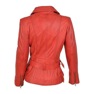 Chaquetas de cuero para mujer de Pakistán Chaquetas de cuero de moda para mujer de alta calidad Cuero de piel de oveja original Tamaño personalizado - Product Image 6