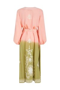 Meilleure Robe Kimono Faite Main pour Femme en Rayonne, Dentelle, Paillettes et Broderies, Tie-Dye Ombré, Style Bohème, Respirante et Écologique, pour la Plage ou comme Cache-Maillot - Product Image 2