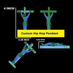 Hip Hop Jewelry High Quality Fashion <b>Pendant</b> 14KT White <b>Gold</b> Lab Grown Diamond <b>Cross</b> Design Initial Letter Jewelry For <b>Men</b> - Product Image 5