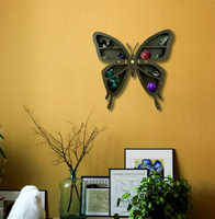 Schmetterling Home Decor Dark Butterfly Crystal Display Holz regal