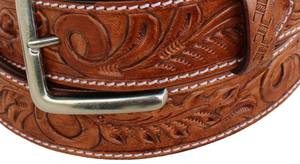 เข็มขัดหนังวัวแท้สำหรับผู้ชายพร้อมหัวเข็มขัดอัตโนมัติเหล็กวินเทจเข็มขัดหนังวัวอัลลอยดีไซน์ใหม่ - Product Image 4