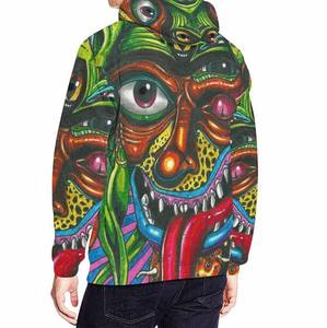 Sweats à capuche respirants à impression personnalisée vêtements de ville en coton mélangé de base pour hommes quantité minimale de commande bas pour hommes - Product Image 5