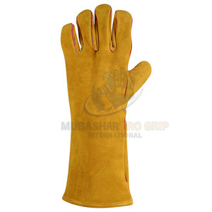 High Quality Heat Resistant Leather Made Welding <b>Gloves</b> Pakistan Made Wholesale Welding <b>Gloves</b> - Product Image 6