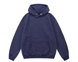 Sudadera con Capucha de Alta Calidad, Lavada al Ácido, Estilo Desgastado, Diseño 3D en Relieve, Talla Grande - Product Image 4