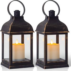 Decoración Vintage Lantern Vela sin llama parpadeante decorativa con que combina el encanto de un Lantren vintage - Product Image 3