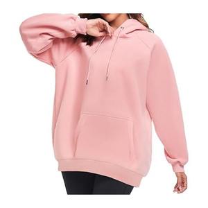 Sudaderas con capucha de gran tamaño de invierno con forro de algodón grueso para mujer de manga larga, sudaderas cálidas, suéter con capucha de tela de punto estampado - Product Image 1